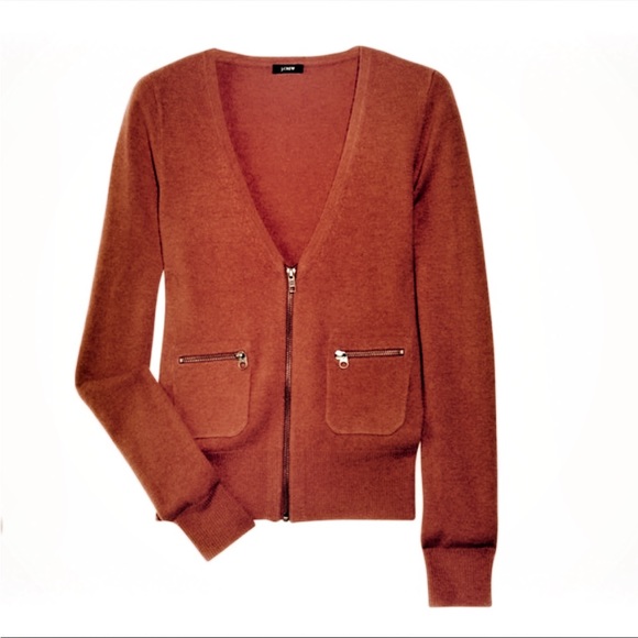 J. Crew Sweaters - J Crew Pima Cotton Wool-blend Zip Cardigan XL